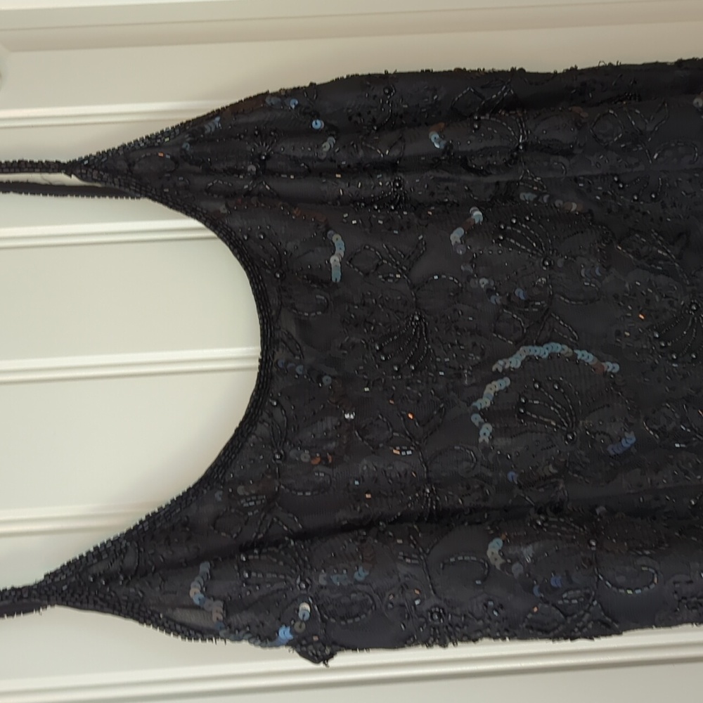Vintage Stenay Sequined "Little Black Dress" with Cardigan - Picture 4 of 16
